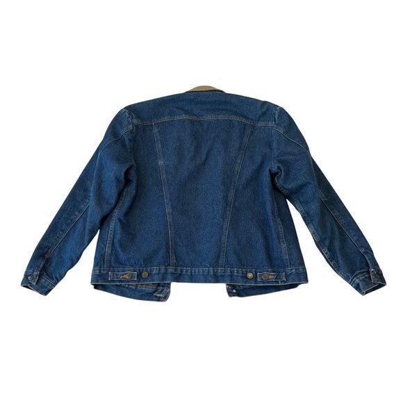 Vintage Wrangler Jean Jacket Mens 40 Blanket Lined Barn Chore Corduroy Collar - Picture 2 of 12